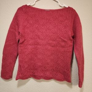 Women's Ann Taylor Charming Pink Knit Sweater Size Small